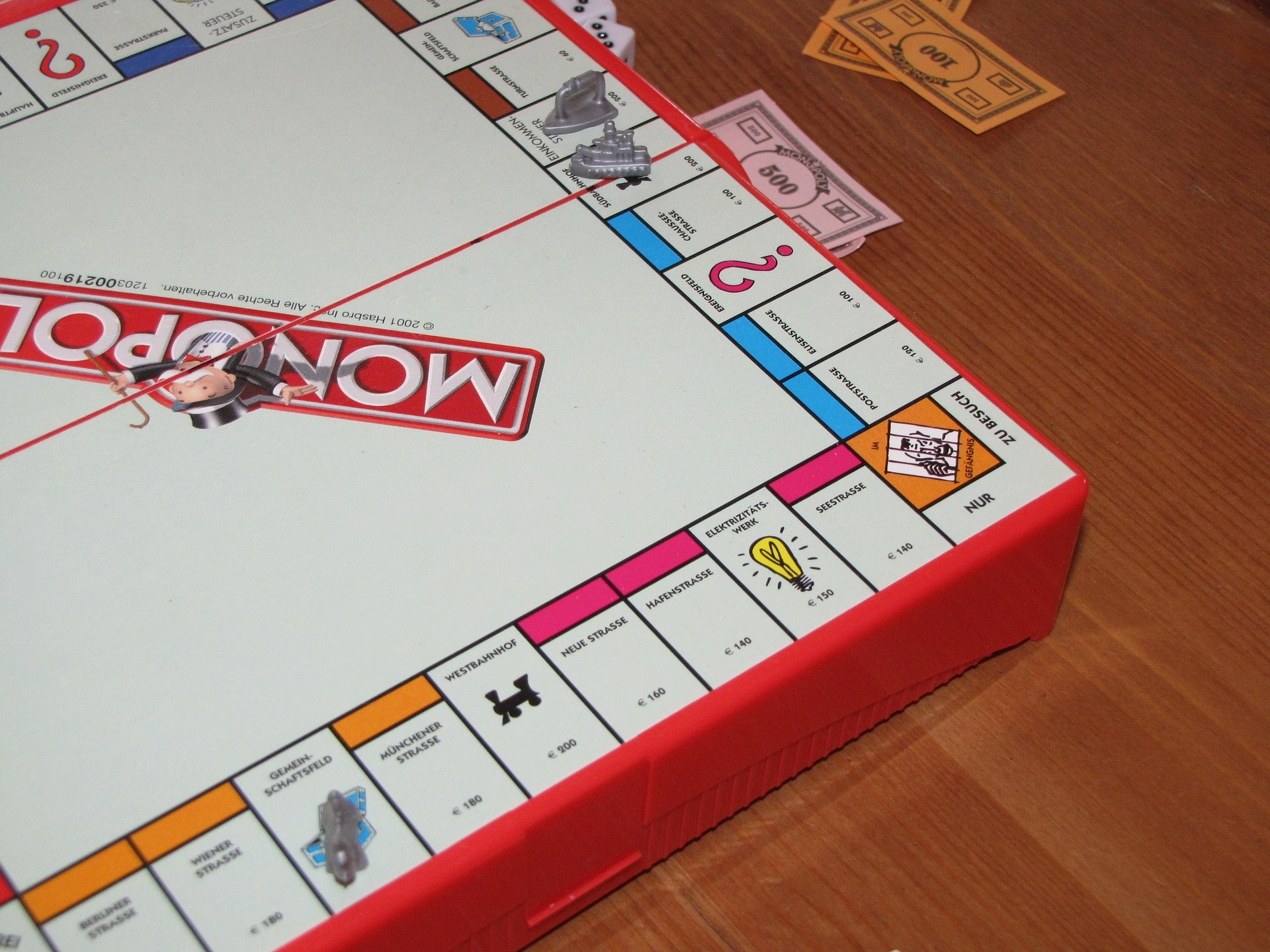 the board game monopoly on a table