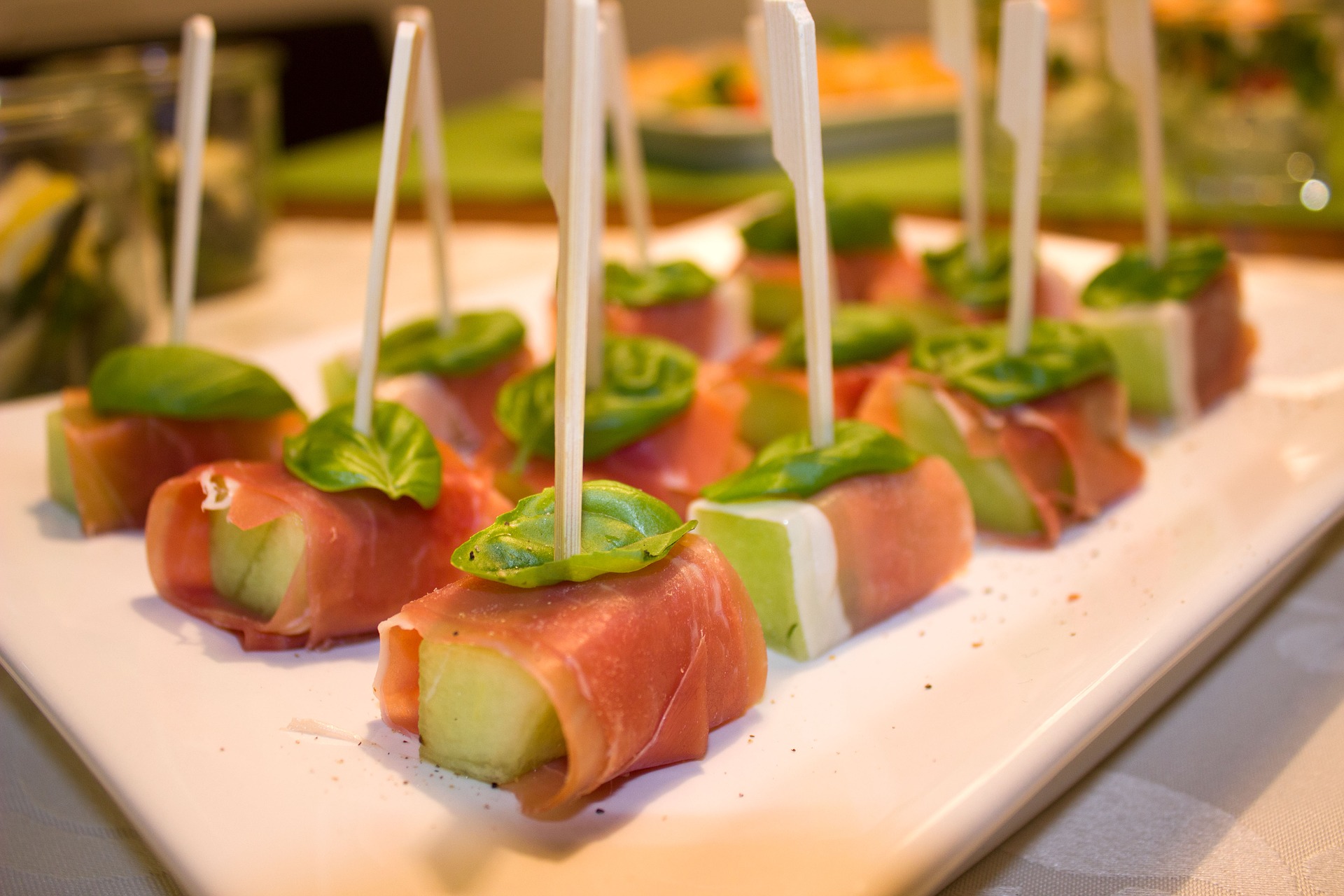 a plate of hors d'oeuvres